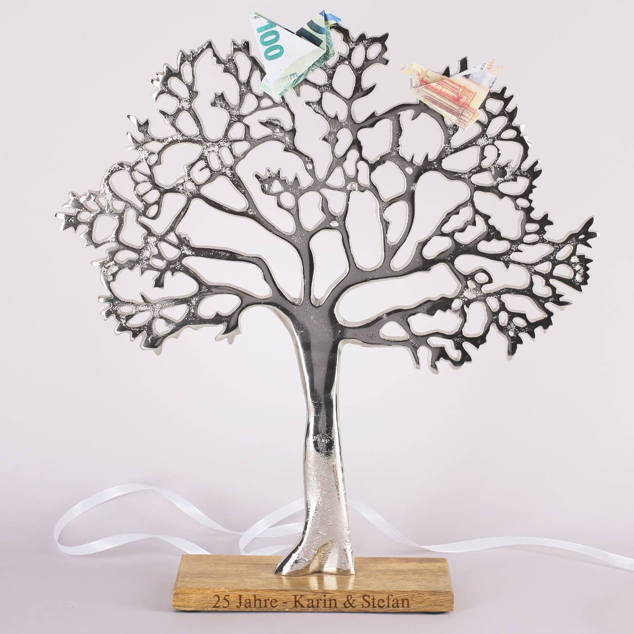 Skulptur - Liebesbaum - mit Wunschgravur als Geldgeschenk oder Dekoration – Bild 6