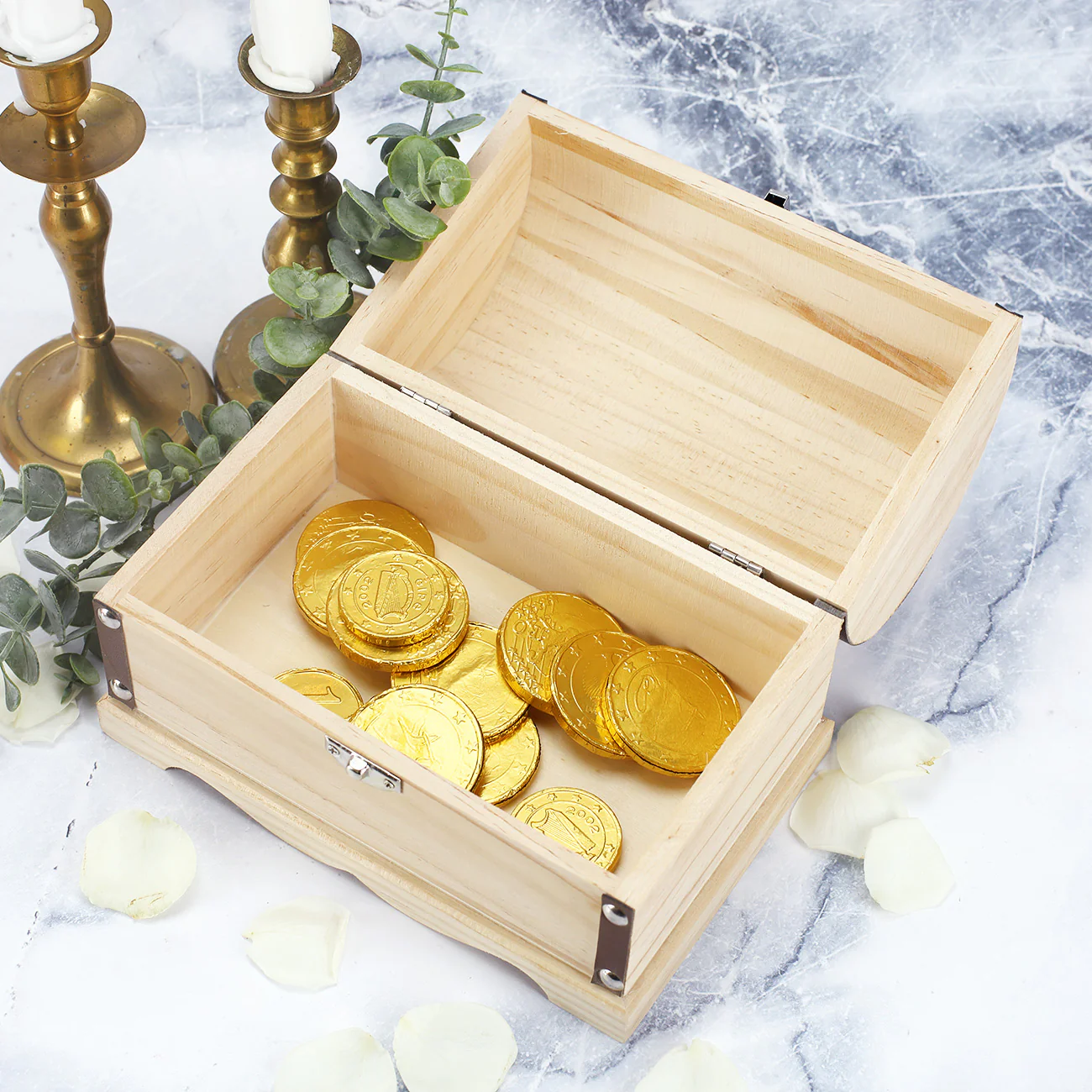 Schatztruhe zur Hochzeit, Jugendweihe, Kommunion und anderen Anlässen | Wunschtext & Zweige | 3 Größen – Bild 5