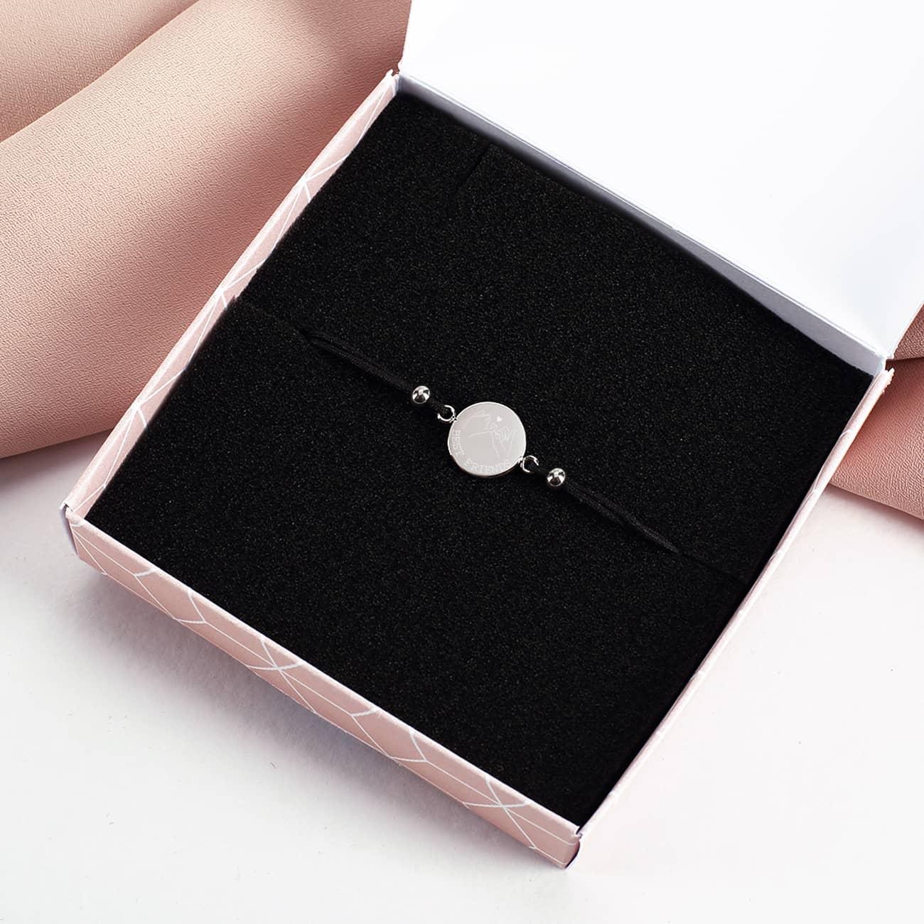 Leonardo Freundschafts-Armband mit Pinky Promise Motiv und Wunschtext – Bild 4